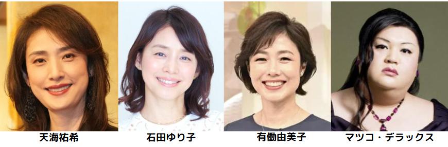 天海祐希　石田ゆり子　有働由美子　マツコ・デラックス